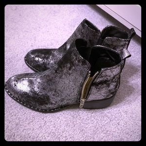 COFI genuine leather hand painted booties